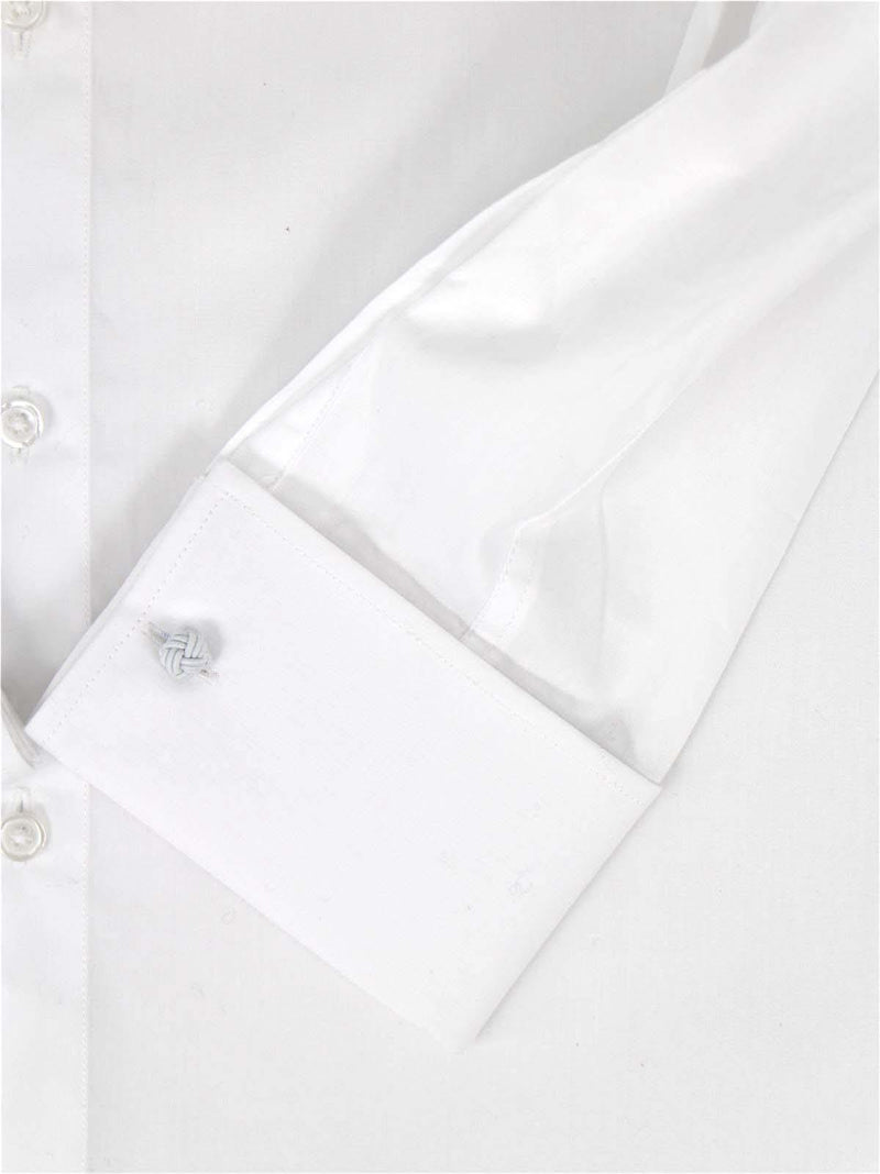 White Forties Vintage Spearpoint Shirt with Tab Collar and French Cuff