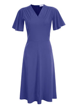 1940s Vintage Palais Swing Dress in Mazarine Blue