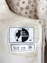 Vintage Fink Modell Cream Linen Dress