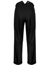 Forties Vintage Hugo Fishtail Back Trousers in Black
