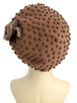 1940s Brown Felt Shaped Beret Vintage Hat