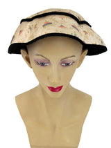 1950s Vintage Oriental Fluted Halo Hat