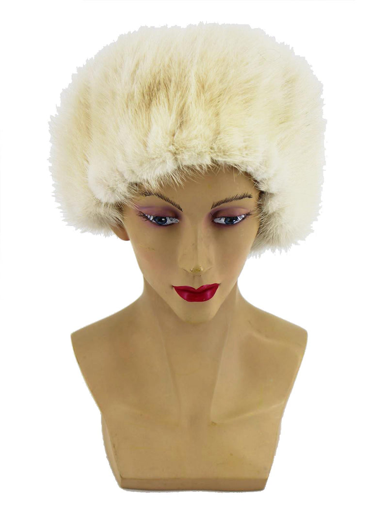 Vintage Blonde Real Fur Segment Hat