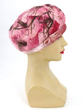 Pink Encased Petal & Feather 1960s Vintage Hat