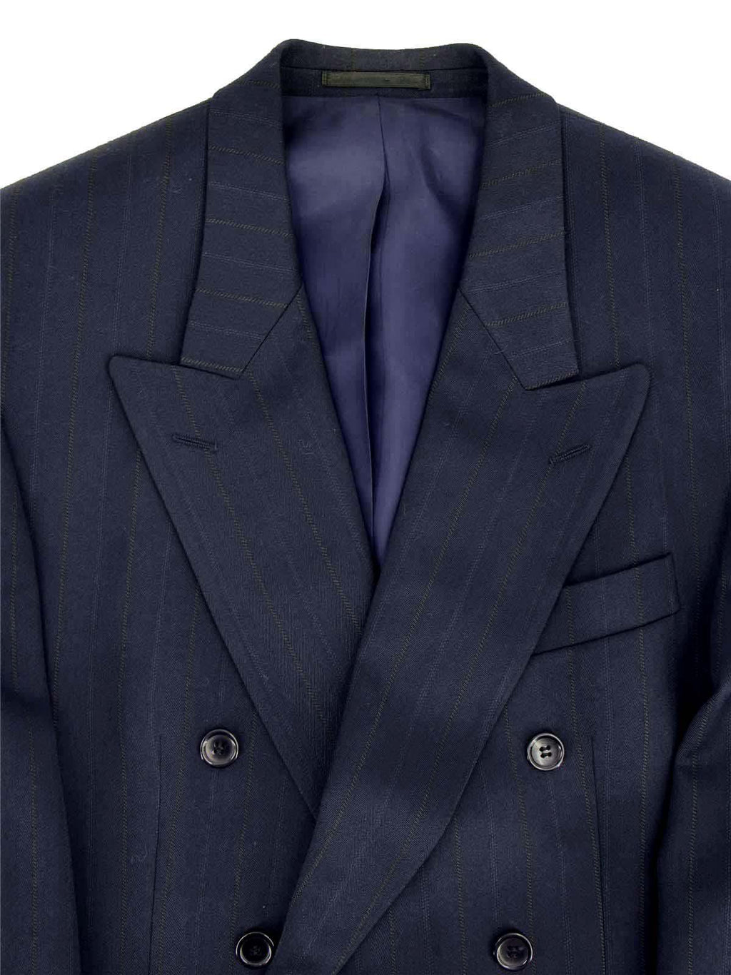 Pinstriped Navy Blue 1940s Look Suit – RevivalVintage