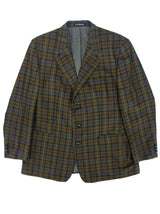 Colourful Check Daks Vintage Pure Wool Blazer