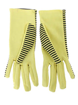 Vintage Yellow & Black Striped Gloves