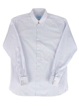 Blue London Stripe Forties Vintage Spearpoint Shirt with Tab Collar