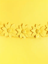 Yellow Daisy Trim Vintage Style Floral Handbag