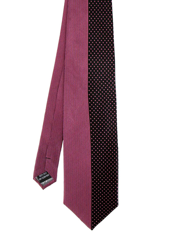 Purple Polka Dot Stripe Silk Forties Vintage Style Tie