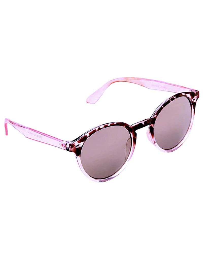 Pink Tortoiseshell Sunglasses With Grey Mirror Lens