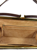 True Vintage Brown Lizard Skin Handbag