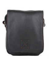 Dark Brown Leather Vintage Style Small Men's Flight Bag
