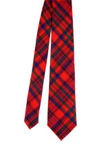 1960s Vintage Red Tartan 100% Wool Tie