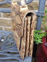 Vintage Mottled Snakeskin Satchel Style Bag