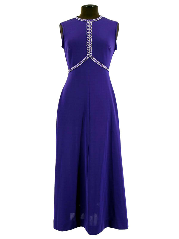 Vintage Berkertex Purple Evening Maxi Dress