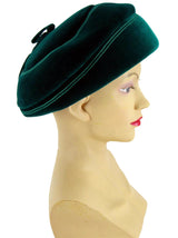 Vintage Kangol Green Velvet Beret Hat