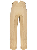 Forties Vintage Hank Cotton Fishtail Back Chino Trousers