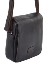 Dark Brown Leather Vintage Style Small Men's Flight Bag