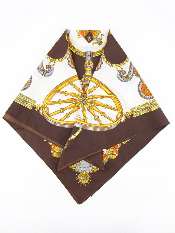 Vintage Jewelled Insignia Patterned Scarf