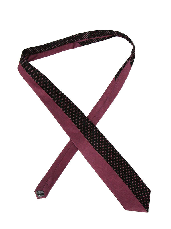 Purple Polka Dot Stripe Silk Forties Vintage Style Tie