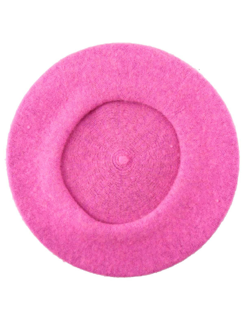 Pink Vintage Style Pure Wool Beret