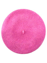 Pink Vintage Style Pure Wool Beret