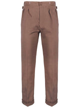 Midcentury Vintage Edwin High Waist Trousers in Light Brown