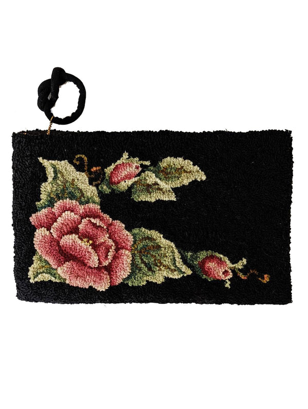 True Vintage 1930s Rose Carpet Design Clutch Bag