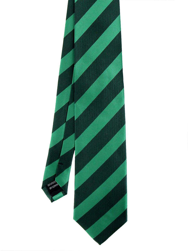 Kensington Green Stripe Classic Vintage Style Necktie