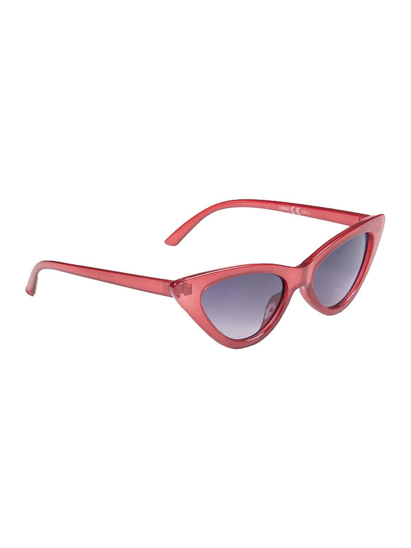 50s Retro Style Rose Red Catseye Wing Sunglasses