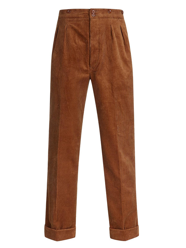 Midcentury Vintage Edwin Corduroy Trousers in Chestnut Brown