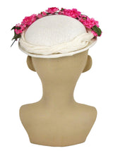 1950s Vintage Whimsical Floral Trimmed Hat