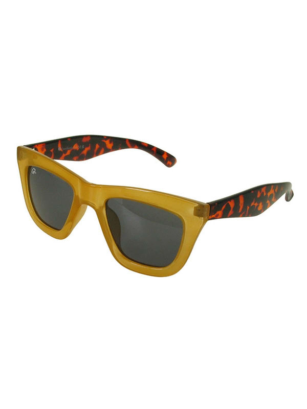 Thick Tortoiseshell & Mustard Frame Retro Sunglasses