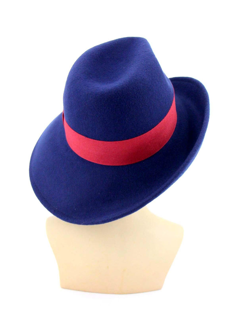Navy 1940s Vintage Style Tilt Hat