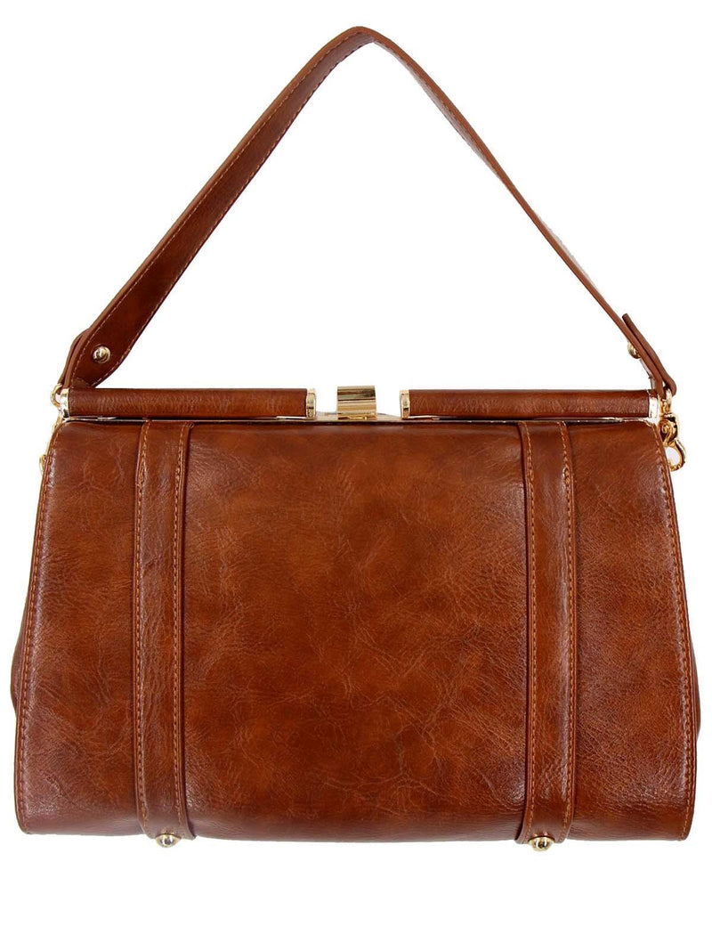Brown Nostalgia Midcentury Style Frame Bag